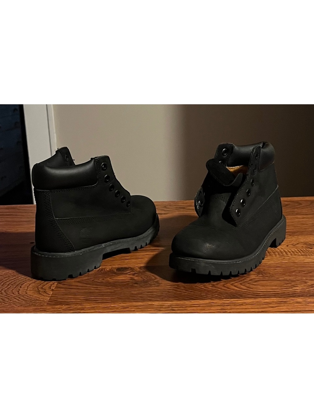 Timberland Black Leather Ankle Boots Size 13.5 US